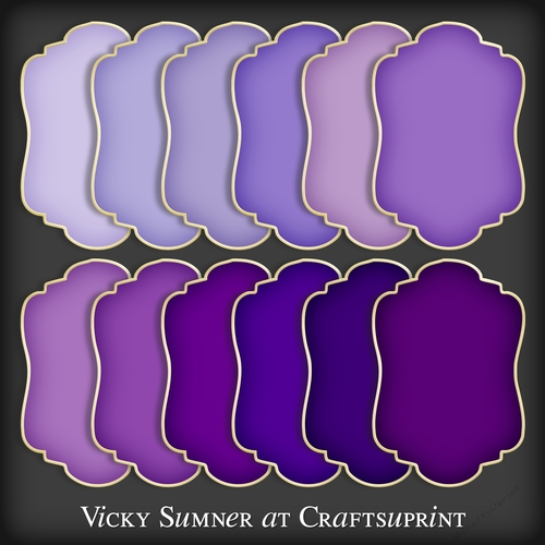 Purple Hues Shaped Mat 1