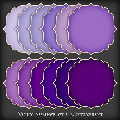 Purple Hues Shaped Mat 2