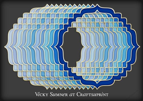 Blue Hues Fancy Frame PNG