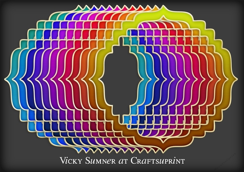 Tropical Ombre Fancy Frame PNG