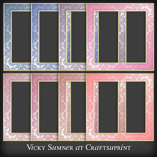 Sugar Plum Damask Frame PNG