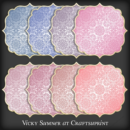 Sugar Plum Damask Mat 3 PNG