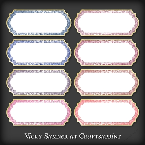 Sugar Plum Damask Sentiment Tag PNG