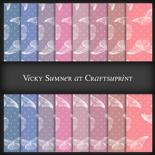 Sugar Plum Butterflies and Polka Dots JPEG