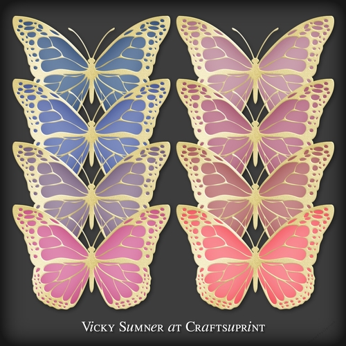 Sugar Plum Gold Butterfly