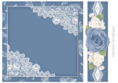 Sugar Plum Butterflies, Lace and Roses 1
