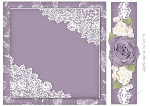 Sugar Plum Butterflies, Lace and Roses 3