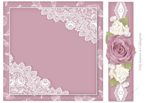 Sugar Plum Butterflies, Lace and Roses 5