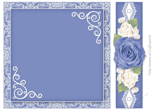 Sugar Plum Damask, Lace and Roses 2