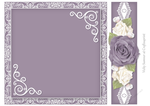 Sugar Plum Damask, Lace and Roses 3