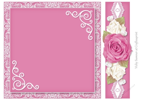 Sugar Plum Damask, Lace and Roses 4
