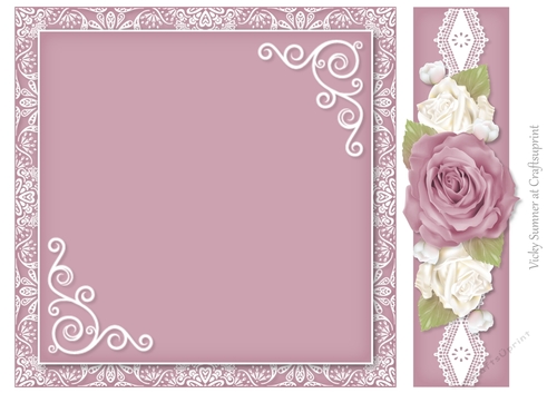 Sugar Plum Damask, Lace and Roses 5