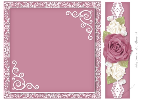 Sugar Plum Damask, Lace and Roses 6