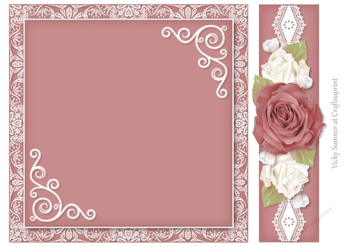 Sugar Plum Damask, Lace and Roses 7