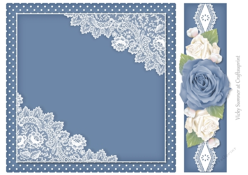 Sugar Plum Polka Dot, Lace and Roses 1