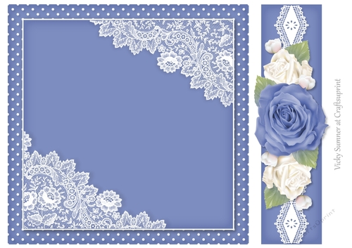 Sugar Plum Polka Dot, Lace and Roses 2