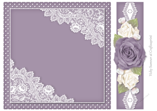 Sugar Plum Polka Dot, Lace and Roses 3