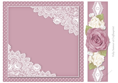 Sugar Plum Polka Dot, Lace and Roses 5