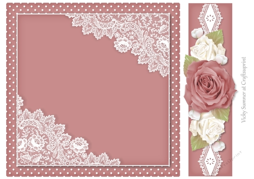 Sugar Plum Polka Dot, Lace and Roses 7