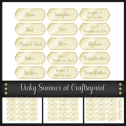 Gold Family Tiles JPEG and PNG 