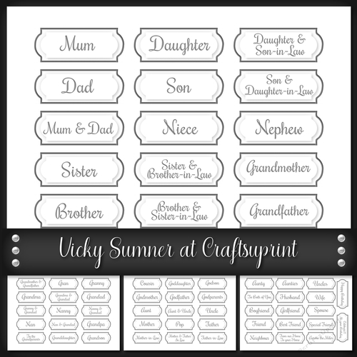 Grey Scale Family Tiles JPEG and PNG 