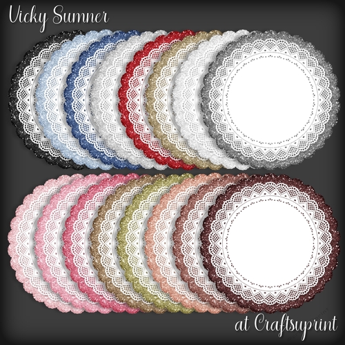 Glitter Mat and Doily