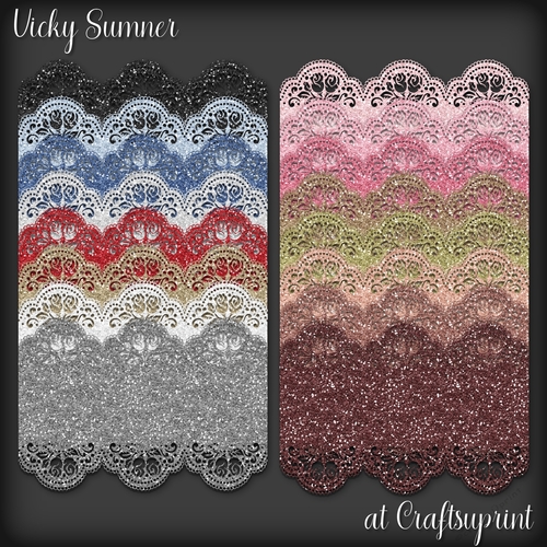 Glitter Rose Border 1