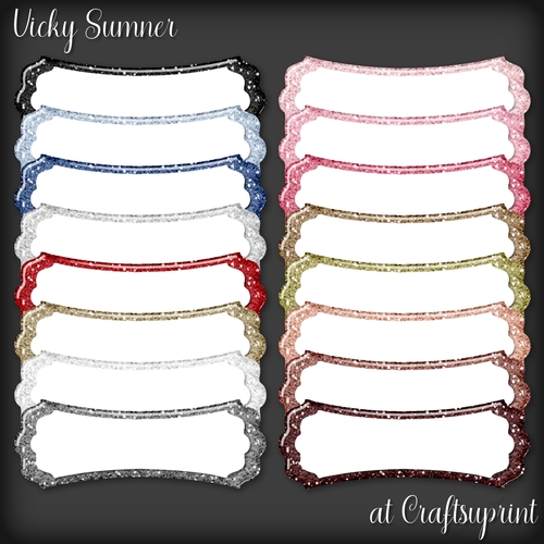 Glitter Scolloped Tag