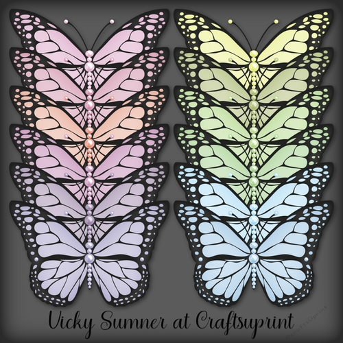 Abstract Colour Match Pearl Butterfly