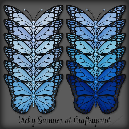 Blue Hues Pearl Butterfly