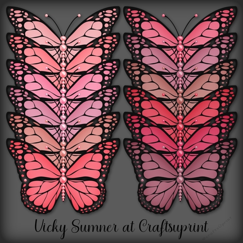 Pink Hues Pearl Butterfly