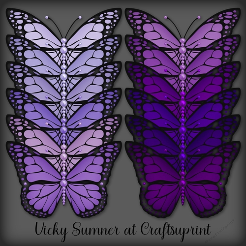 Purple Hues Pearl Butterfly
