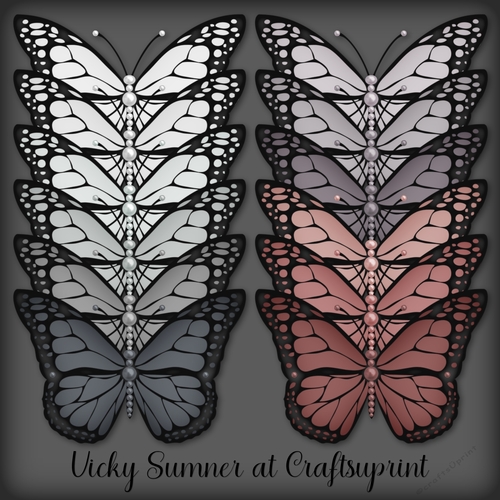 Winter Sky Pearl Butterfly