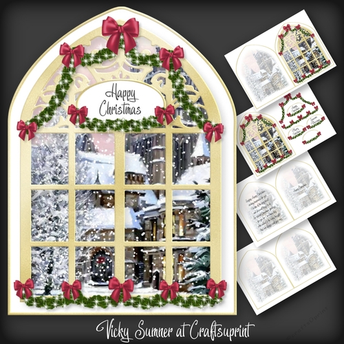 Gone to Church Arched Window 4