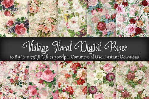 Vintage Floral Paper