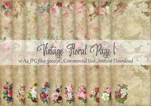 Vintage Floral Journaling Page 1