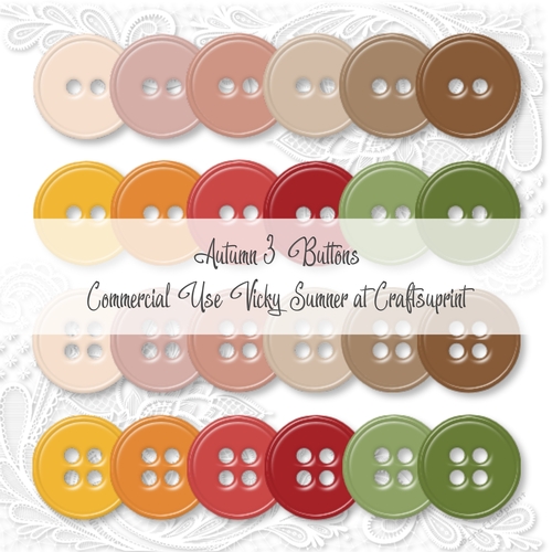 Autumn 3 Buttons PNG