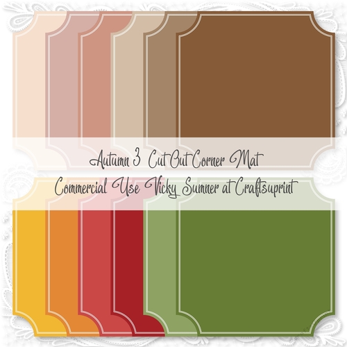 Autumn 3 Cut Out Corner Mat PNG
