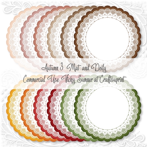 Autumn 3  Mat and Doily PNG