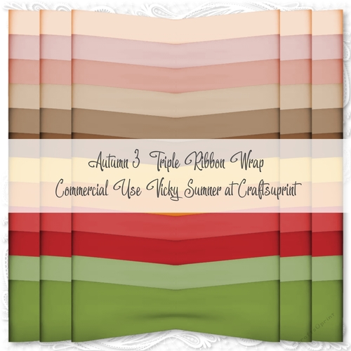 Autumn 3 Triple Ribbon Wrap PNG