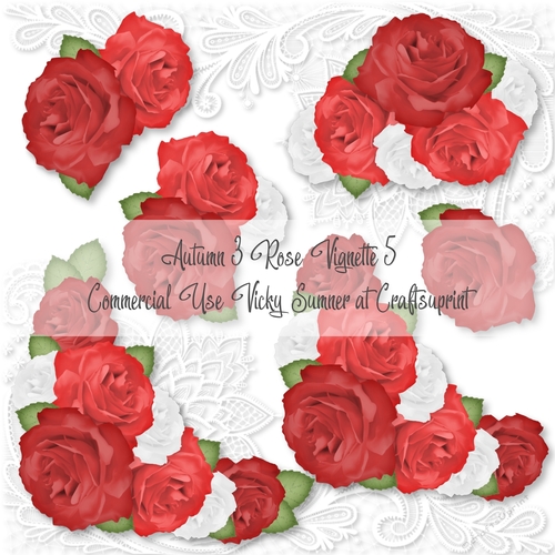 Autumn 3 Rose Vignette 5