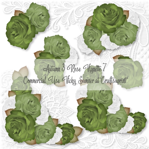 Autumn 3 Rose Vignette 7