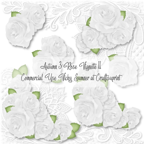 Autumn 3 Rose Vignette 11
