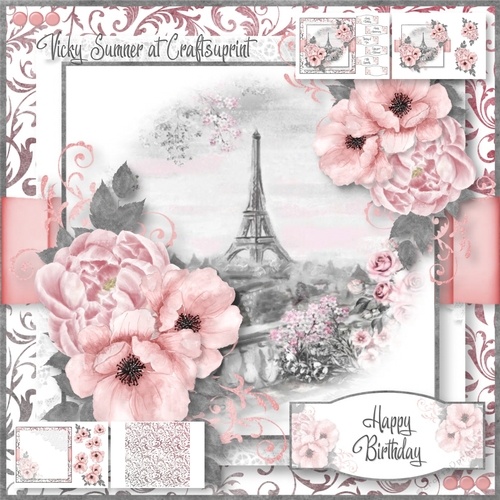 Watercolour Vintage Pink Poppy 3