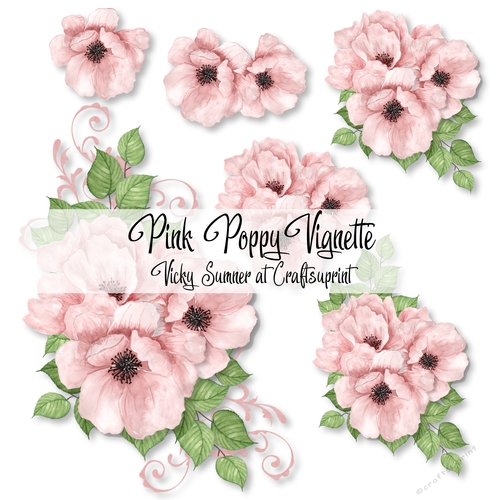 Pink Poppy Vignette