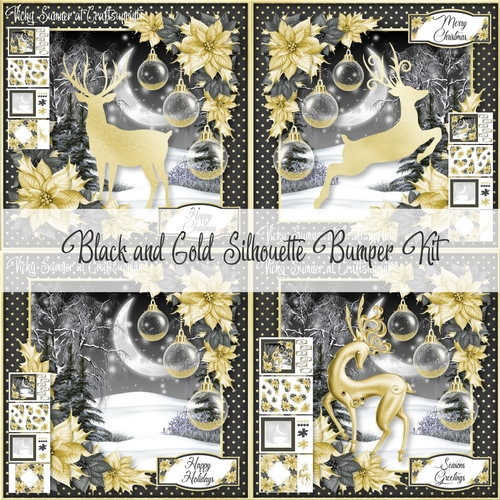 Black and Gold Silhouette Bumper Kit