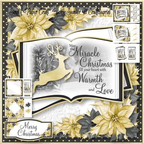 Black and Gold Silhouette Open Book 2