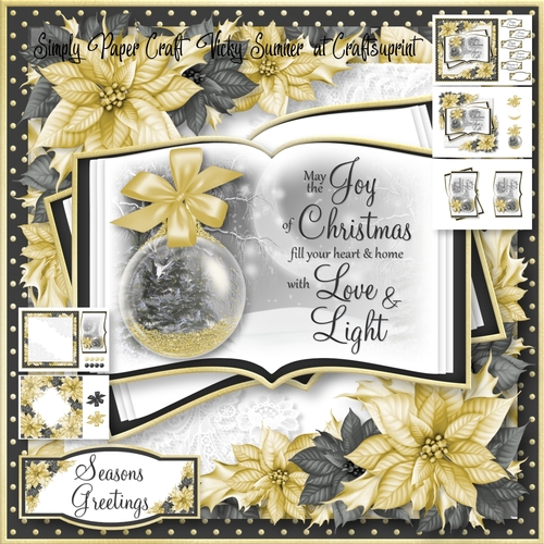 Black and Gold Silhouette Open Book 4
