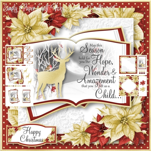 Red and Gold Silhouette Open Book 1
