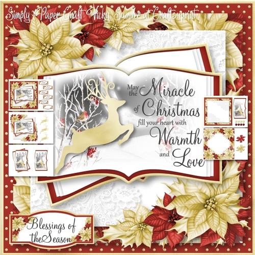 Red and Gold Silhouette Open Book 2